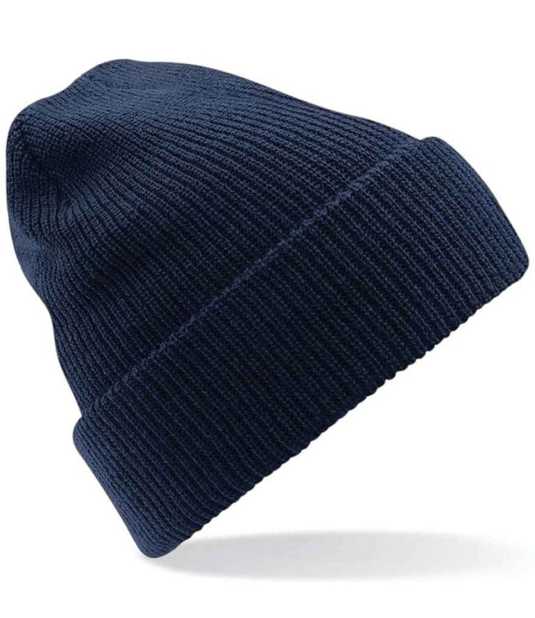 Navy Blue Beechfield Heritage Beanie